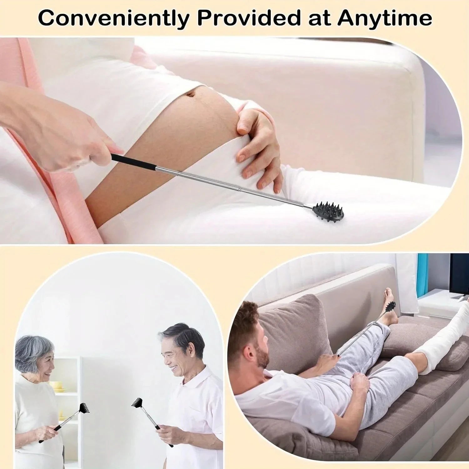 Adjustable Cactus Back Scratcher | Dual Spike Deep Tissue Massager Back Massage Instrument Tidesmit