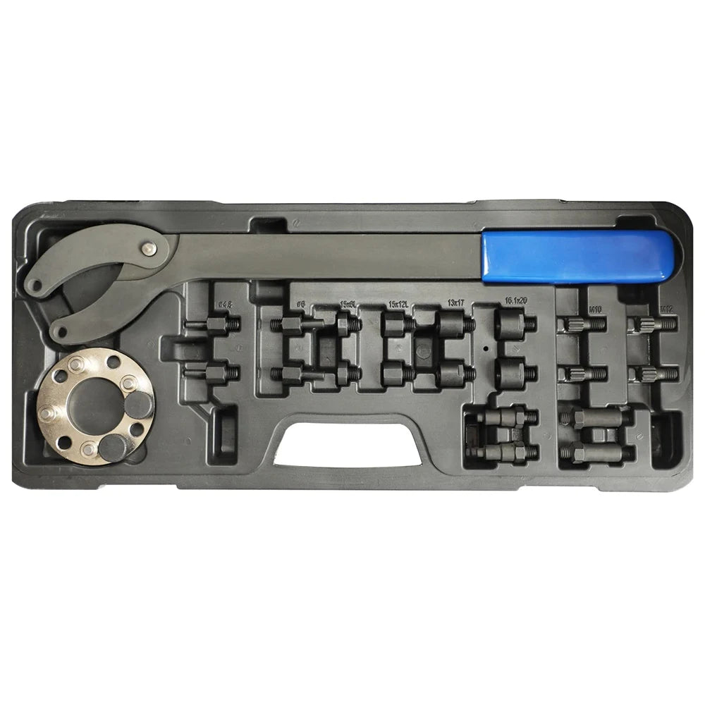 Podofo Camshaft Pulley Wrench Holder Tool Set For VW Audi T10172 T10554 Gear Belt Pulley Retaining Wrench Adjustable Tool
