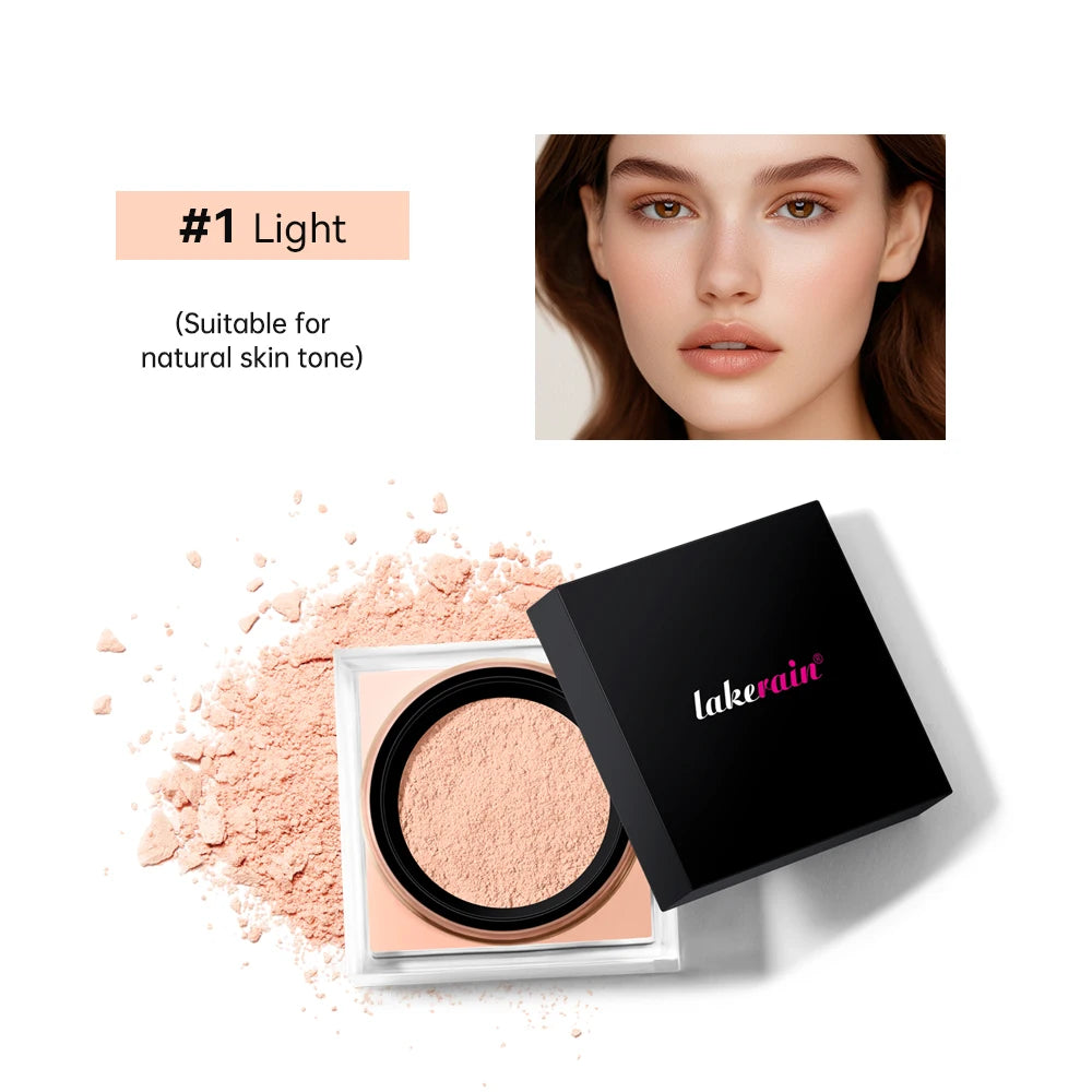 Tidesmit loose baking and setting powder detail view for long lasting oil control and natural matte face makeup finish