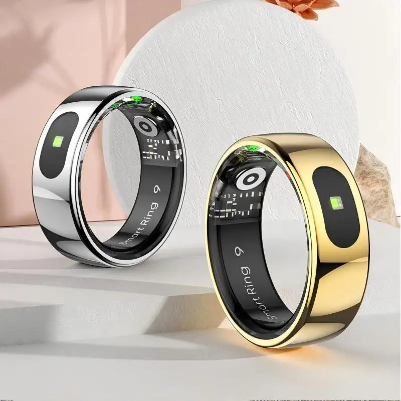 R08 Smart Ring Men Women with Charging Case Health and Sleep Monitor 5ATM Waterproof Multi Sport Mode Heart Rate Monitoring NEW