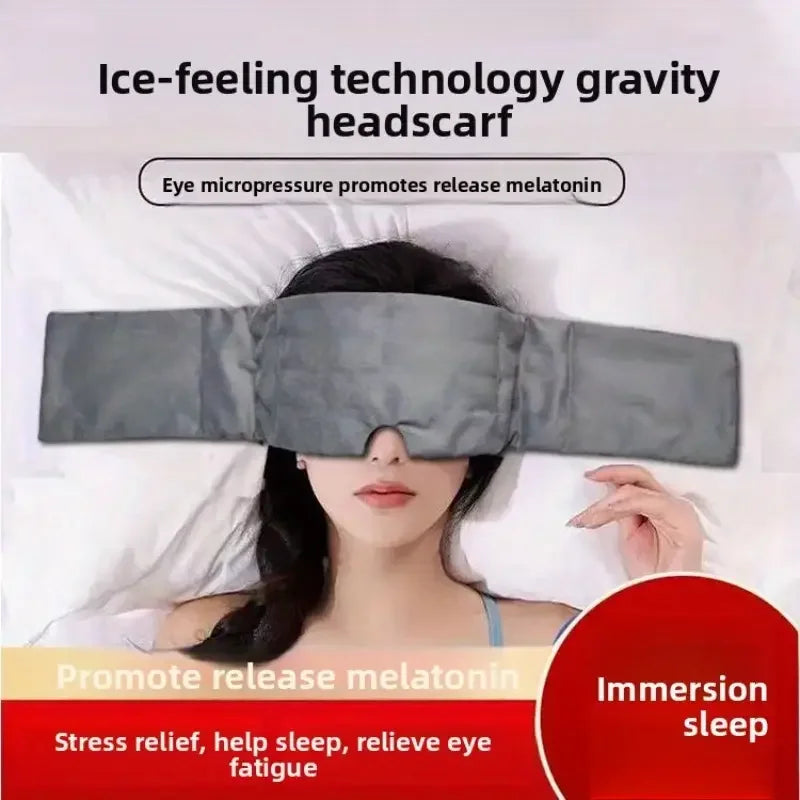 Gravity Sleep Mask Weighted Eye Mask Light Blocking Headband Fatigue Relief Sleeping Aid for Men Women Relaxation Tool Christmas