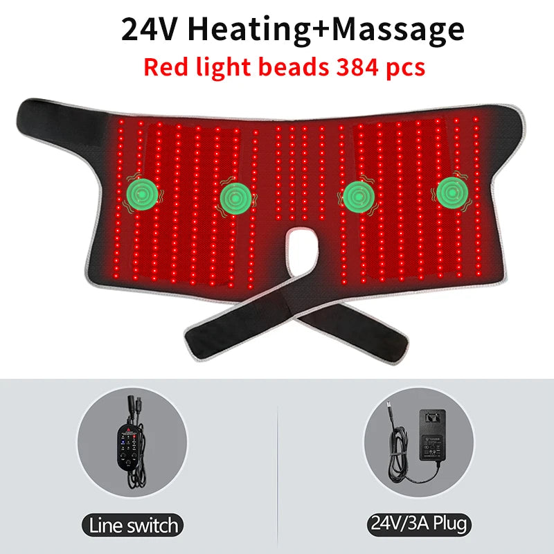 Red Light Hip Heating Pad for Sciatica Pain Relief | Tidesmit EU Relaxation Treatment 24-Massage Tidesmit
