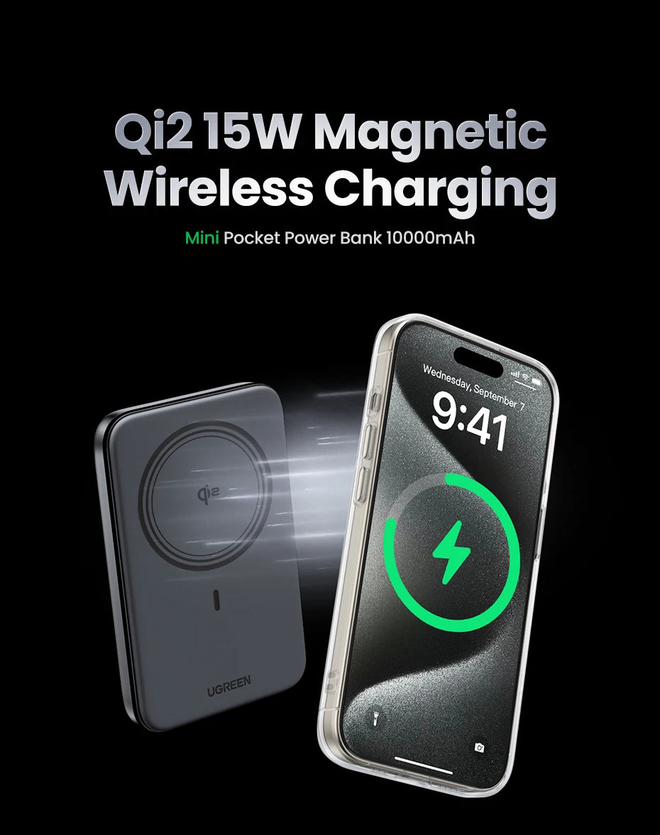 10000mAh Magnetic Power Bank 30W PD Fast Charger for iPhone Tidesmit