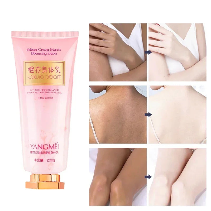 200g Japan Sakura Whitening Body Lotion Niacinamide Lotion Moisturizing Brightening Skin Lightening Cream for Dark Skin
