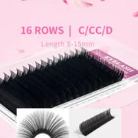 GLAMLASH L/LU/M W Shape Eyelash Extension 3D Premade Volume Fan Lashes W Style YY Lashes Faux Mink Volume Lashes Natural