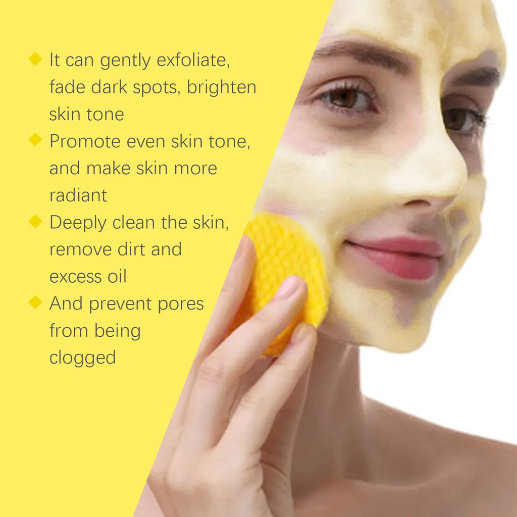 Turmeric Kojic Acid Cleansing Pads Exfoliating Pads Shrink Pores Removing Dead Skin Smooth Brightening Skin Face Cleansing