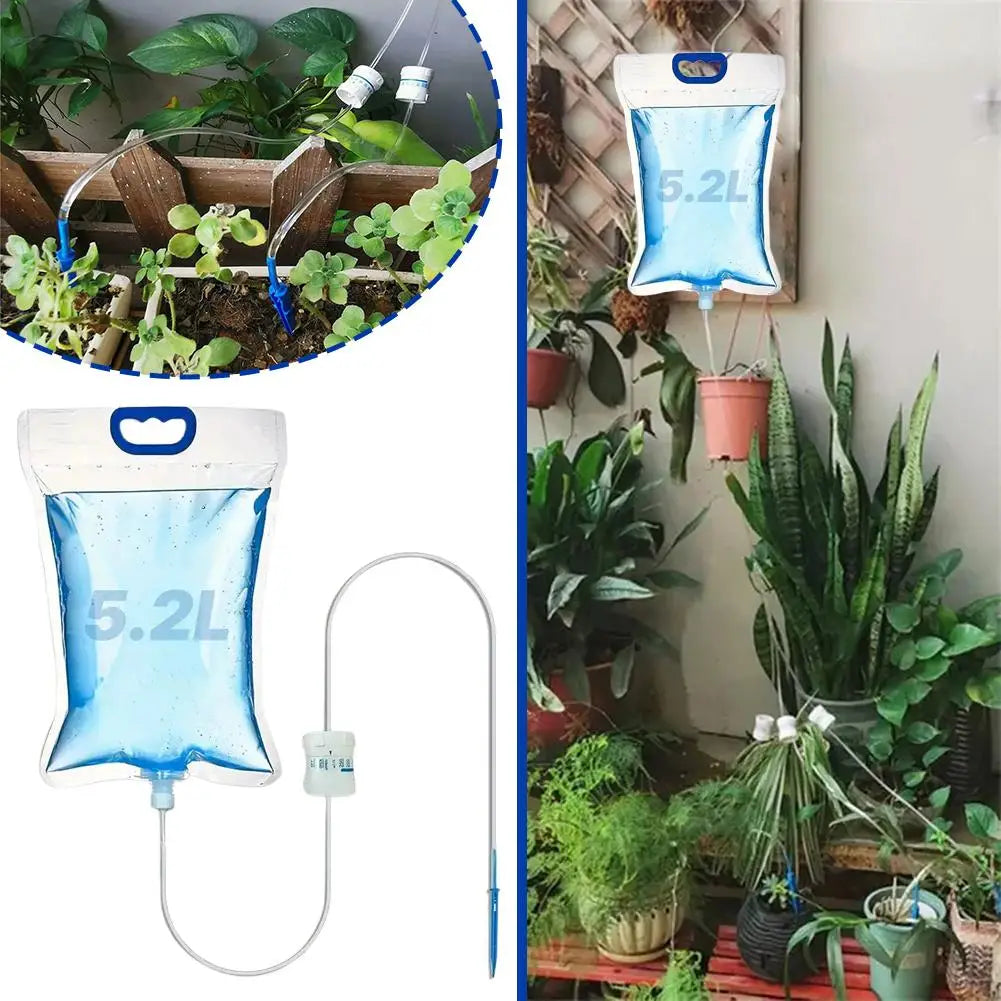 5.2L/6.5L Automatic Watering Device Plant Watering Bag Control Of Water Dripping Flow Water Bag Lazy Travel Dripper