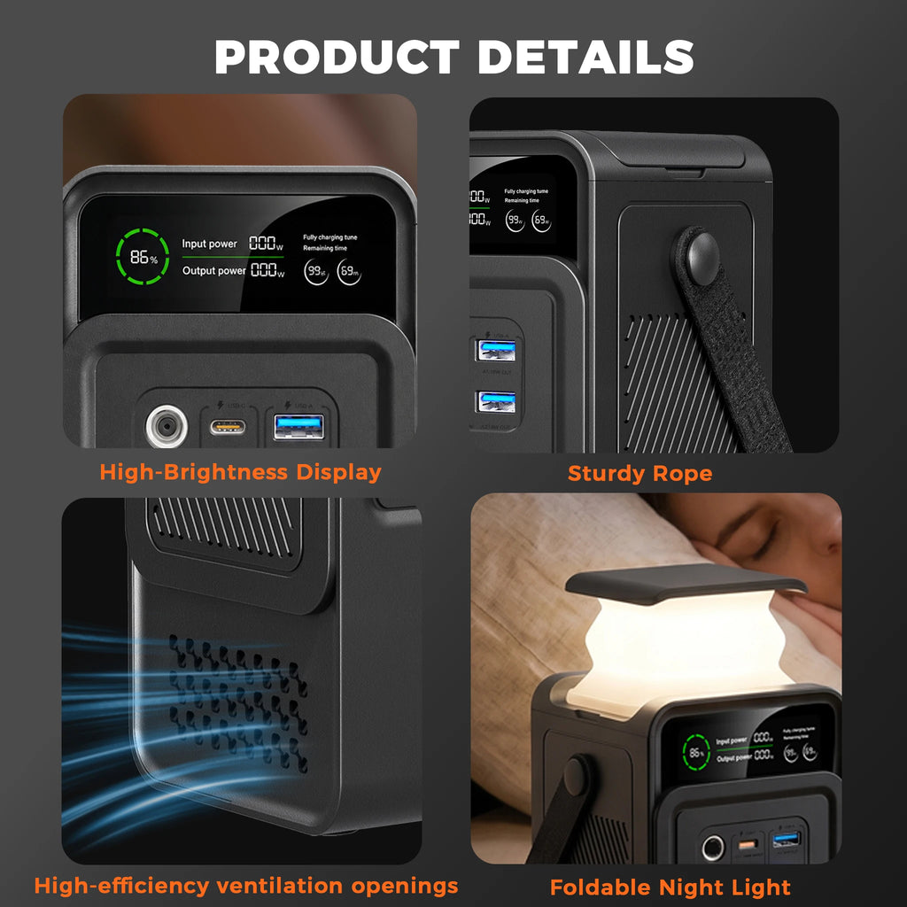CTOLITY AP200 200W 192Wh Power Station Energy Storage Power Supply 60000mAh Portable Mobile Power Station Solar Generator Lifepo4 Battery