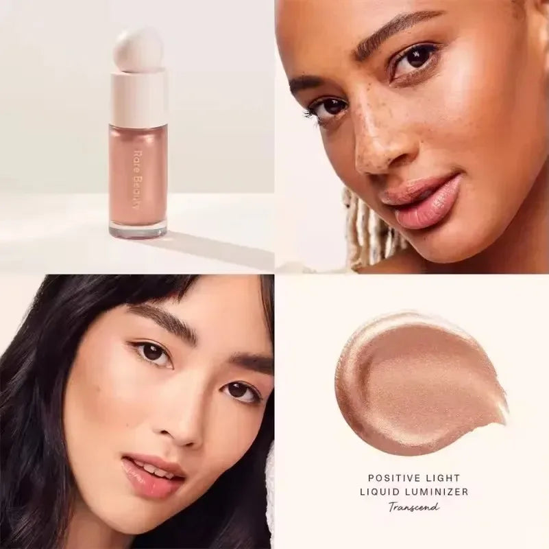 Tidesmit Soft Pinch liquid blusher and silky touch highlighter face makeup texture close-up