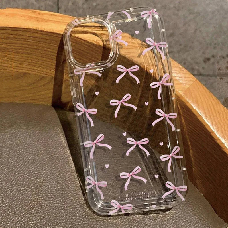 iPhone 16 Heart Bow Case: Shock-Absorbing Slim Protection Cover Tidesmit