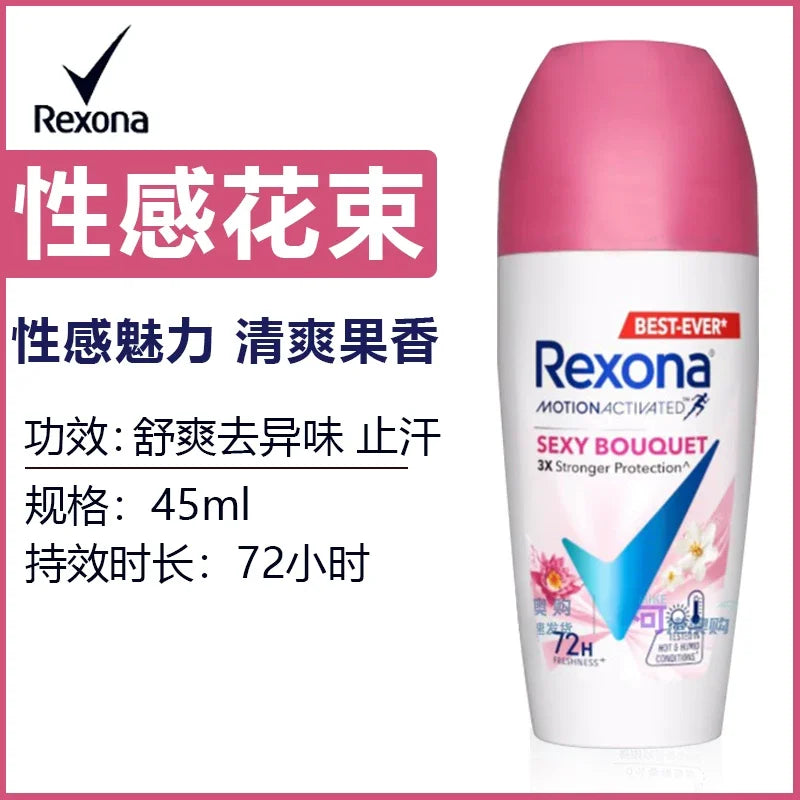 Rexona Roll-On Deodorant for women with floral scent and long-lasting anti-perspirant protection 45ml