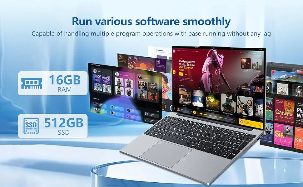 15.6" Windows 11 Laptop Computer Intel i9 10980HK/9900 16GB RAM 1TB SSD Notebook PC 4K HD Backlight Office Study Gaming Laptops