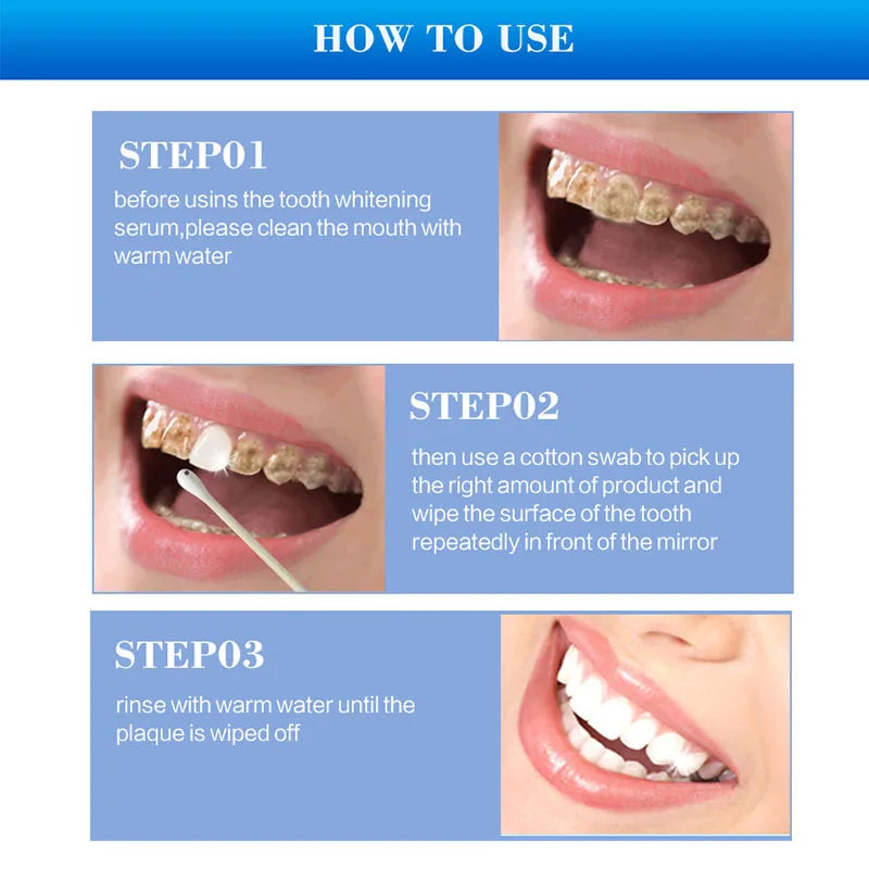 Tidesmit teeth whitening serum for plaque removal and removing smoke stains for a brighter smile and fresh breath.