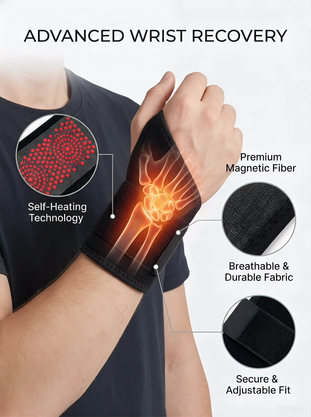Adjustable Compression Wrist Support Brace Breathable & Comfortable Wrist Brace for Daily Wear Wrist Brace with Adjustable Strap
