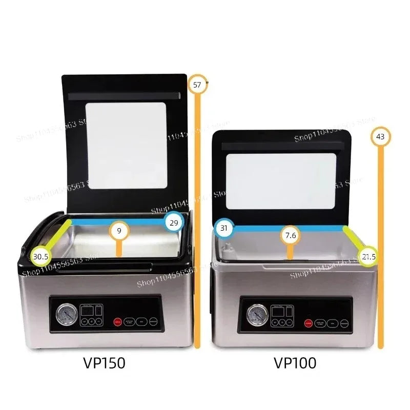 VP100 Ultra Series Chamber Vacuum Sealer Machine - Compact Design, for Wet Foods & Meat Vacuum Packing