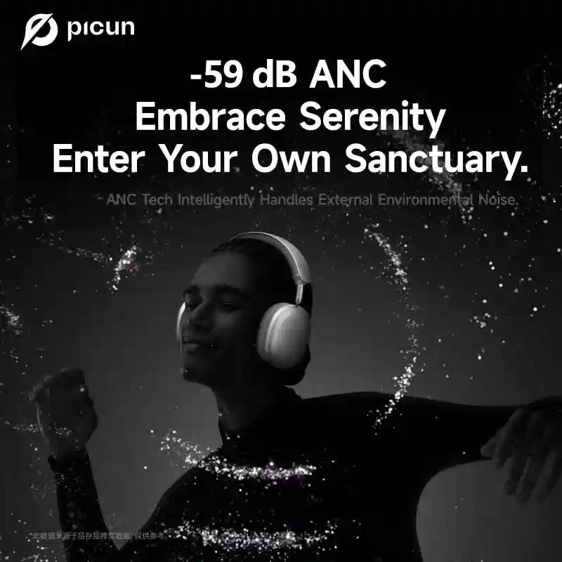 Wireless Headphones with Hybrid Active Noise Cancellation & 180H Battery Tidesmit