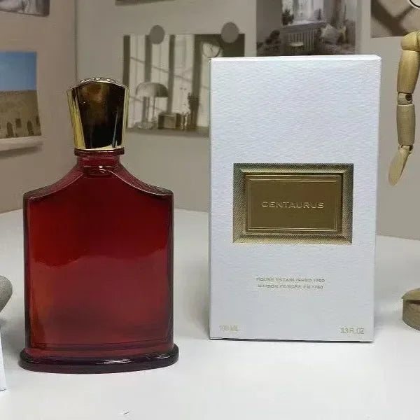 Centaurus 100ml Parfum for men, red glass bottle, lasting fruity floral fragrance, luxury cologne inspired by Creed.