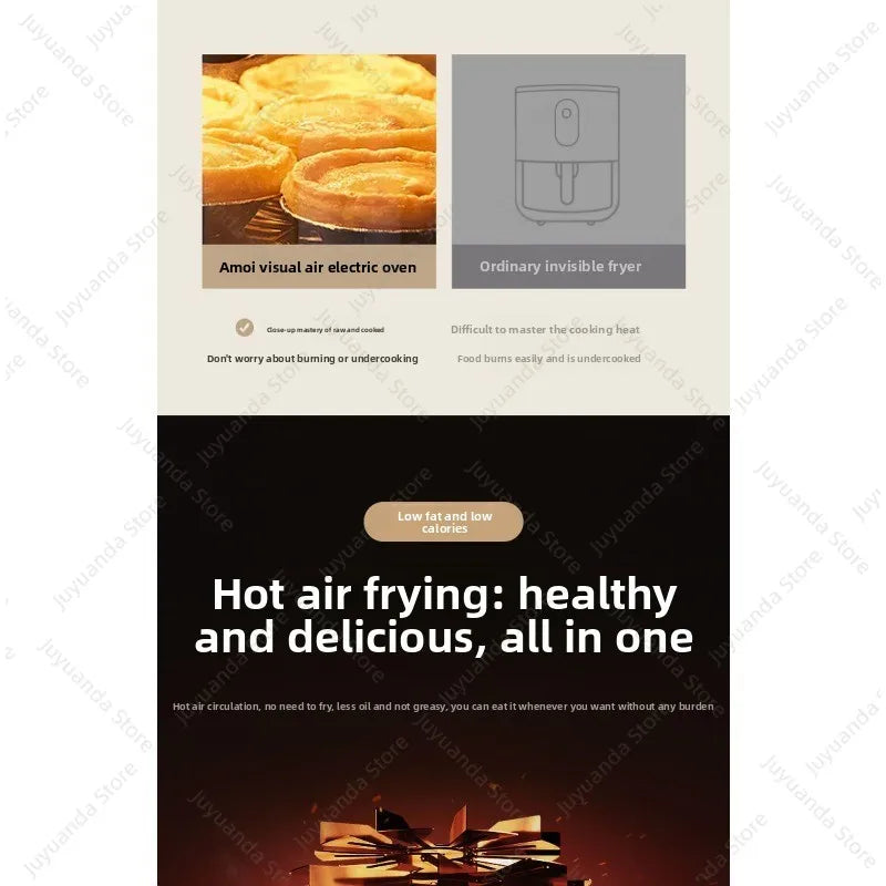 2026 New Air Fryer Large Capacity Touch Screen Visual Household Multifunctional Electric Oven