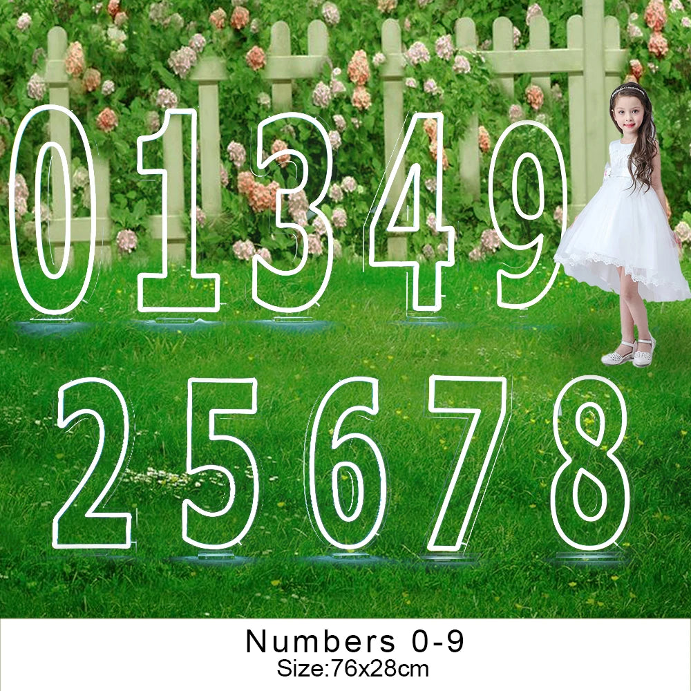 LED Neon Number Sign for Weddings | Customizable Event Lighting 76-100cm Tidesmit