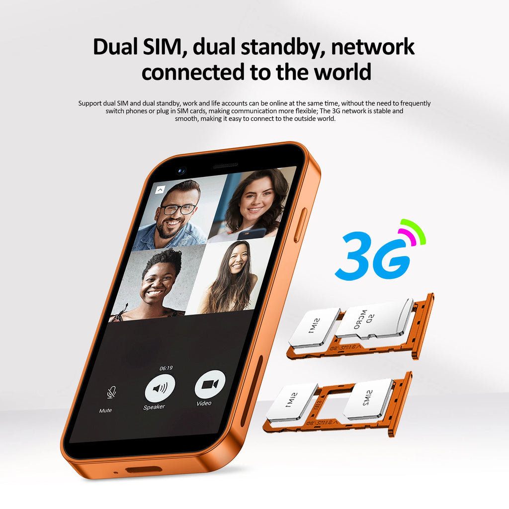 SERVO 18SE mini Smartphone 3.0inch HD Display 3G WCDMA 2GB+16GB GPS Android Small Portable Cellphone Dual SIM Standby Play Store