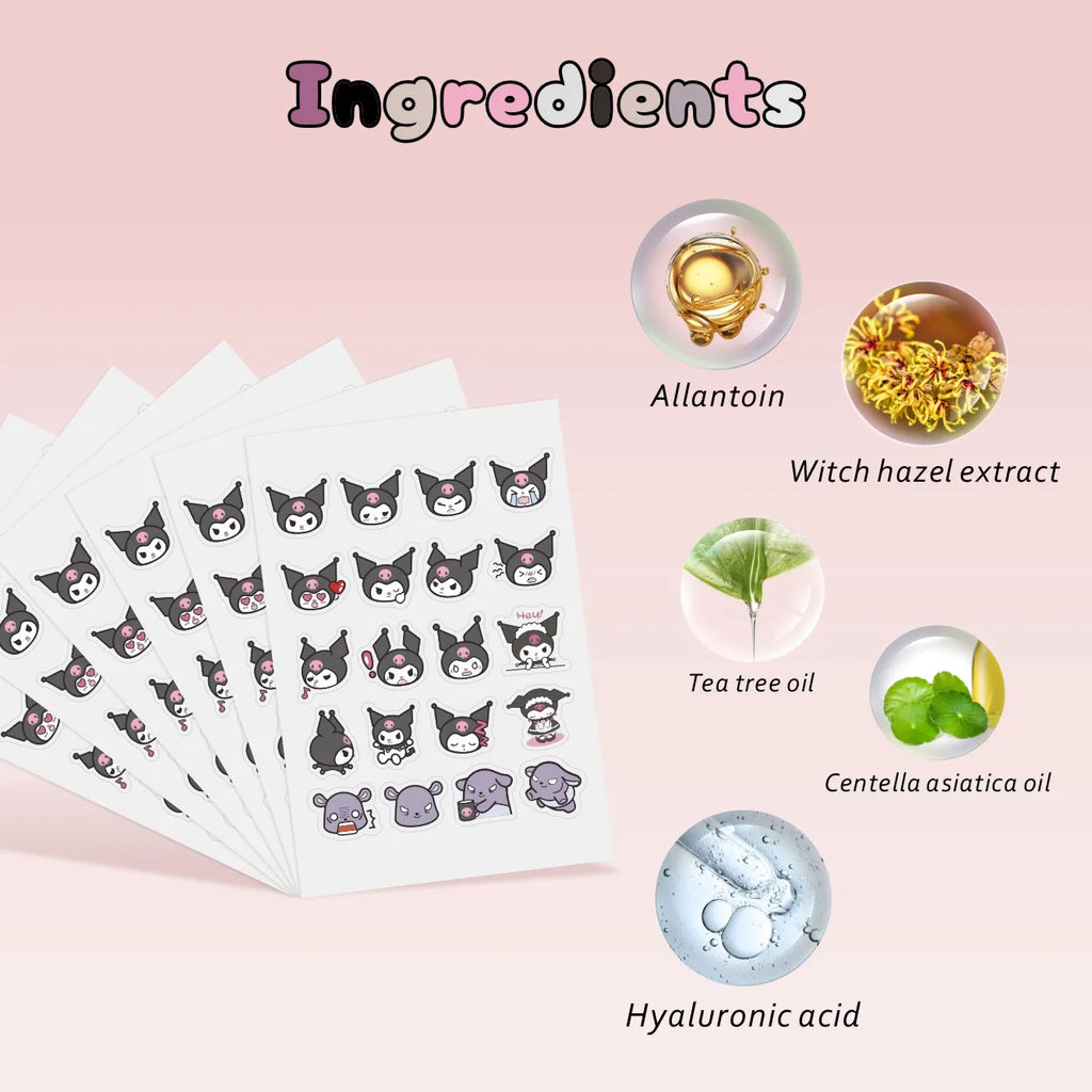 100PCS hello kitty Acne patches, facial acne patches, hydrogel acne removal patches, concealer