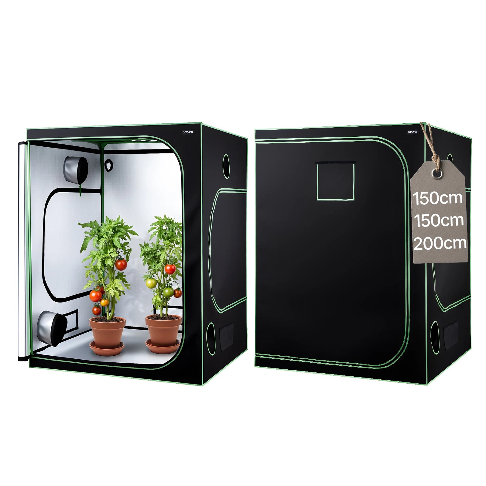 SucceBuy Indoor Grow Tent Kit Indoor Plant Tent with Ventilation System High Reflective Mylar Growing Tents for Flower Veggie