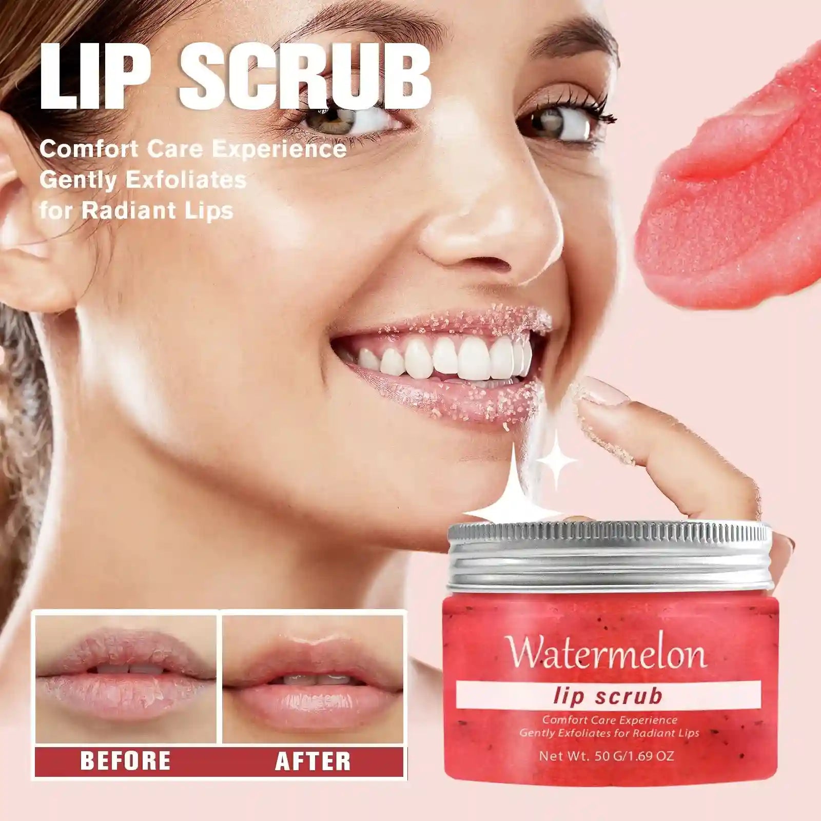 Watermelon Lip Scrub | Moisturizing Lip Treatment & Exfoliator by Tidesmit Lip Care Tidesmit