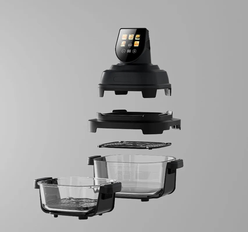 Color Screen Smart Air Fryer Air Fryer Glass Visual Fries Machine Electric Oven