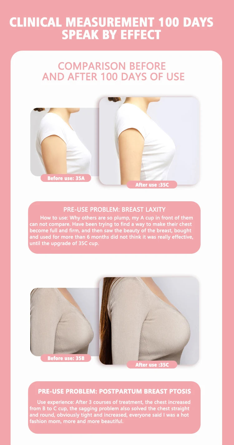 Wireless Breast Enhancement Massager - Portable Heat Therapy Device Massage Cushion Tidesmit