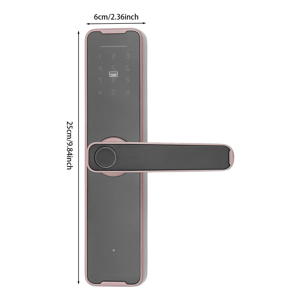 Smart Door Lock WiFi Tuya APP Fingerprint Keyless Entry Door Lock W/50 Fingerprints, 100 Passwords, Key & Temporary Password