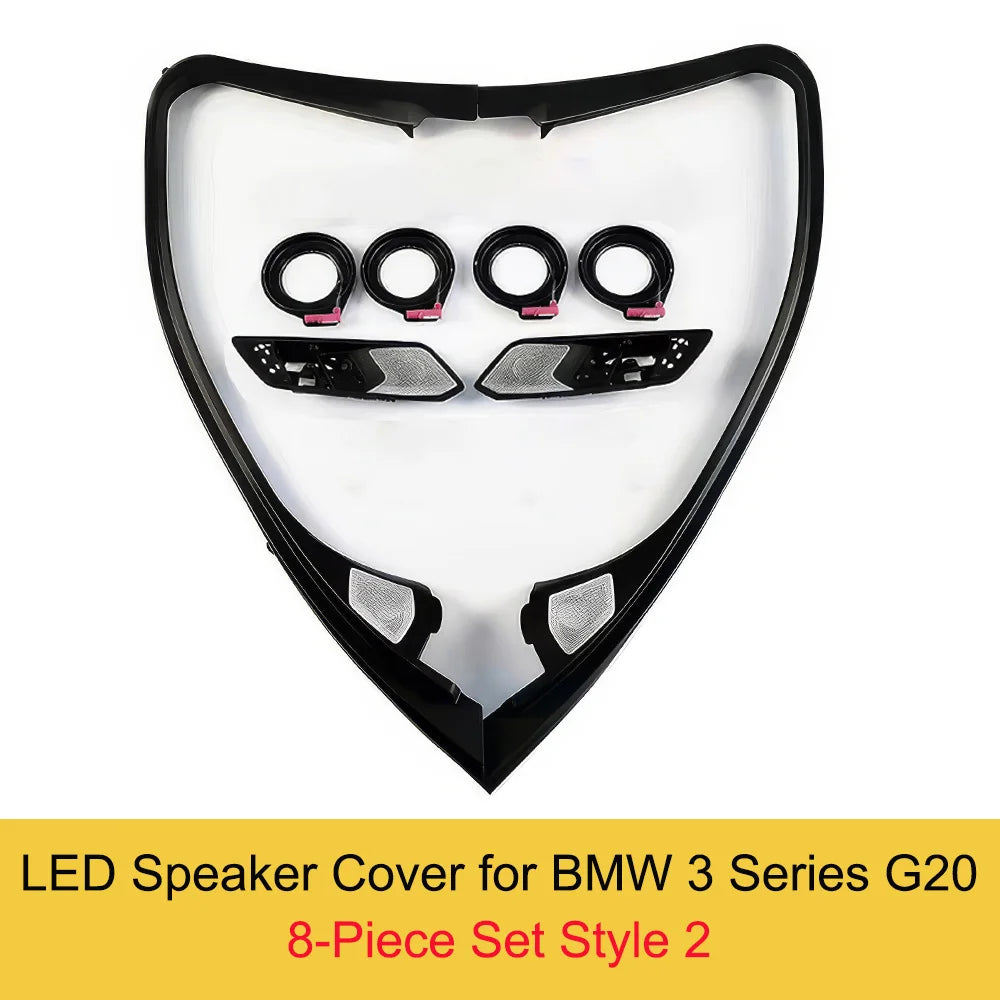 BMW G20 Ambient LED Speaker Cover Upgrade Kit | Interior Audio Lighting 8 Piece Set Style 2 Tidesmit