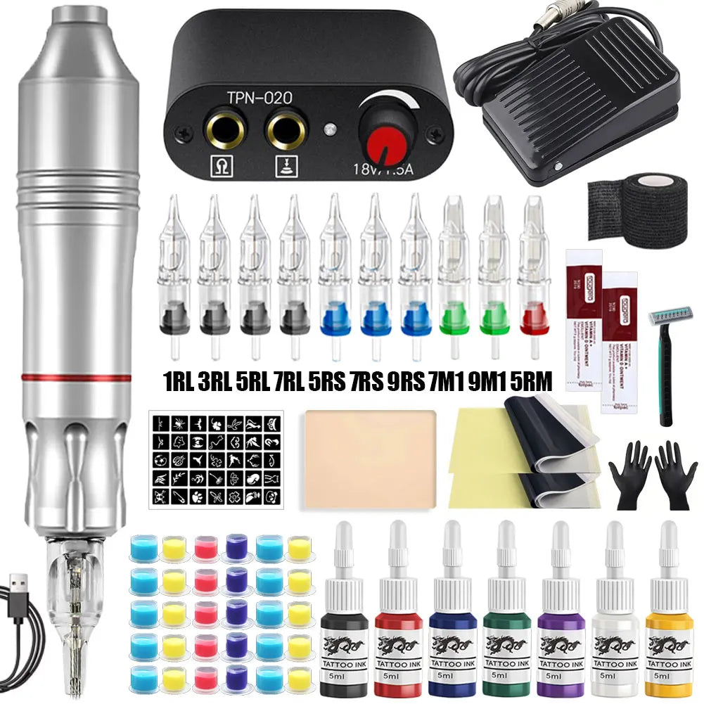 Fascia Gun Percussive Therapy Massager for Deep Tissue Muscle Recovery Fascia Gun 7Ink Pen Kit 4 Tidesmit