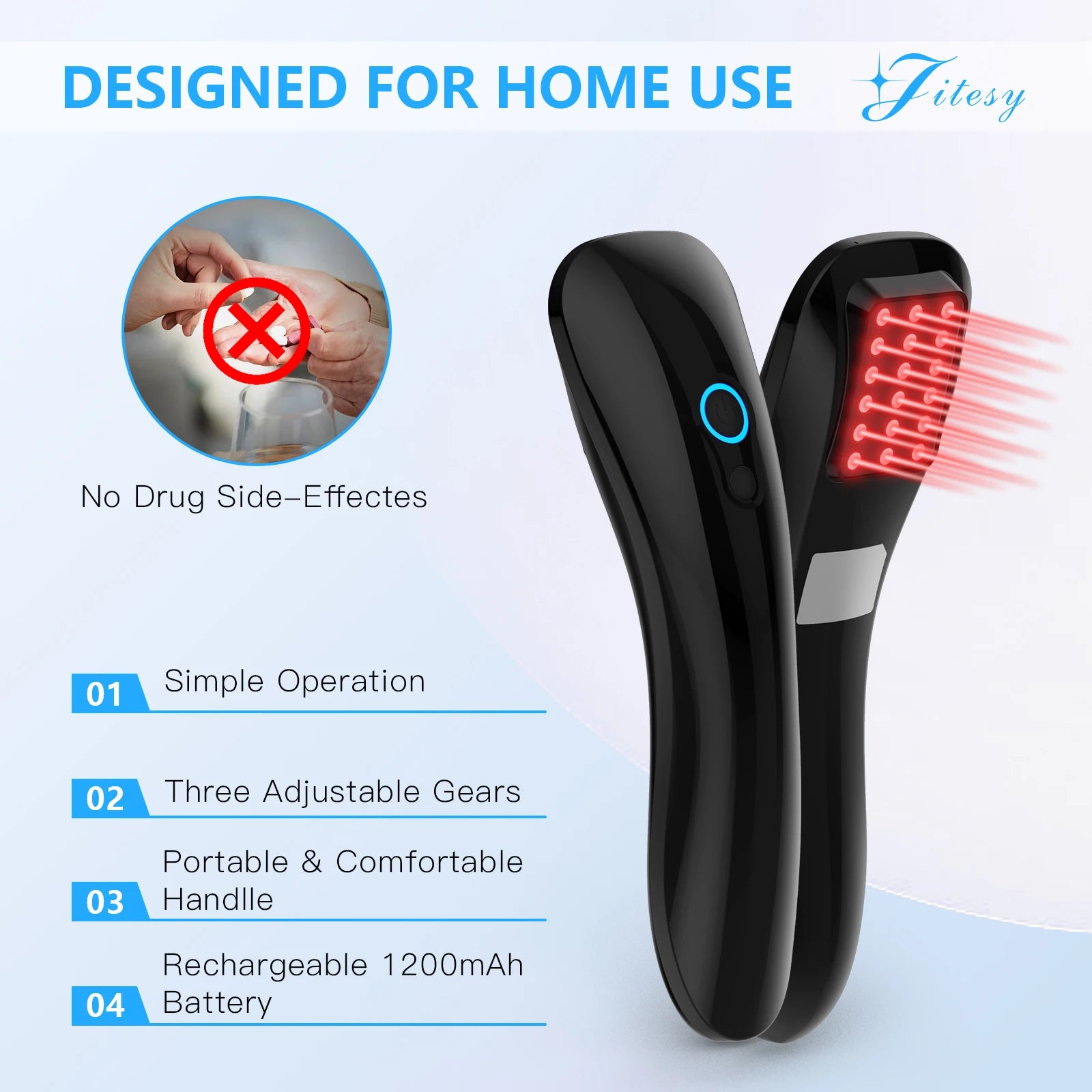 Laser Therapy Device for Pain Relief | 18-Diode Cold Laser Massager Back Massage Instrument Tidesmit