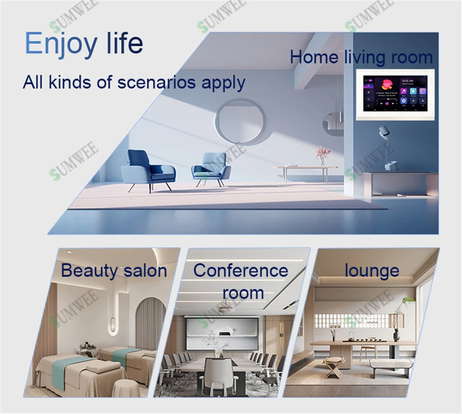 Smart Audio System Home Theater Sound in Wall Power Amplifier Android WiFi Bluetooths System with 5 Inch Stereo Ceiling Speakers