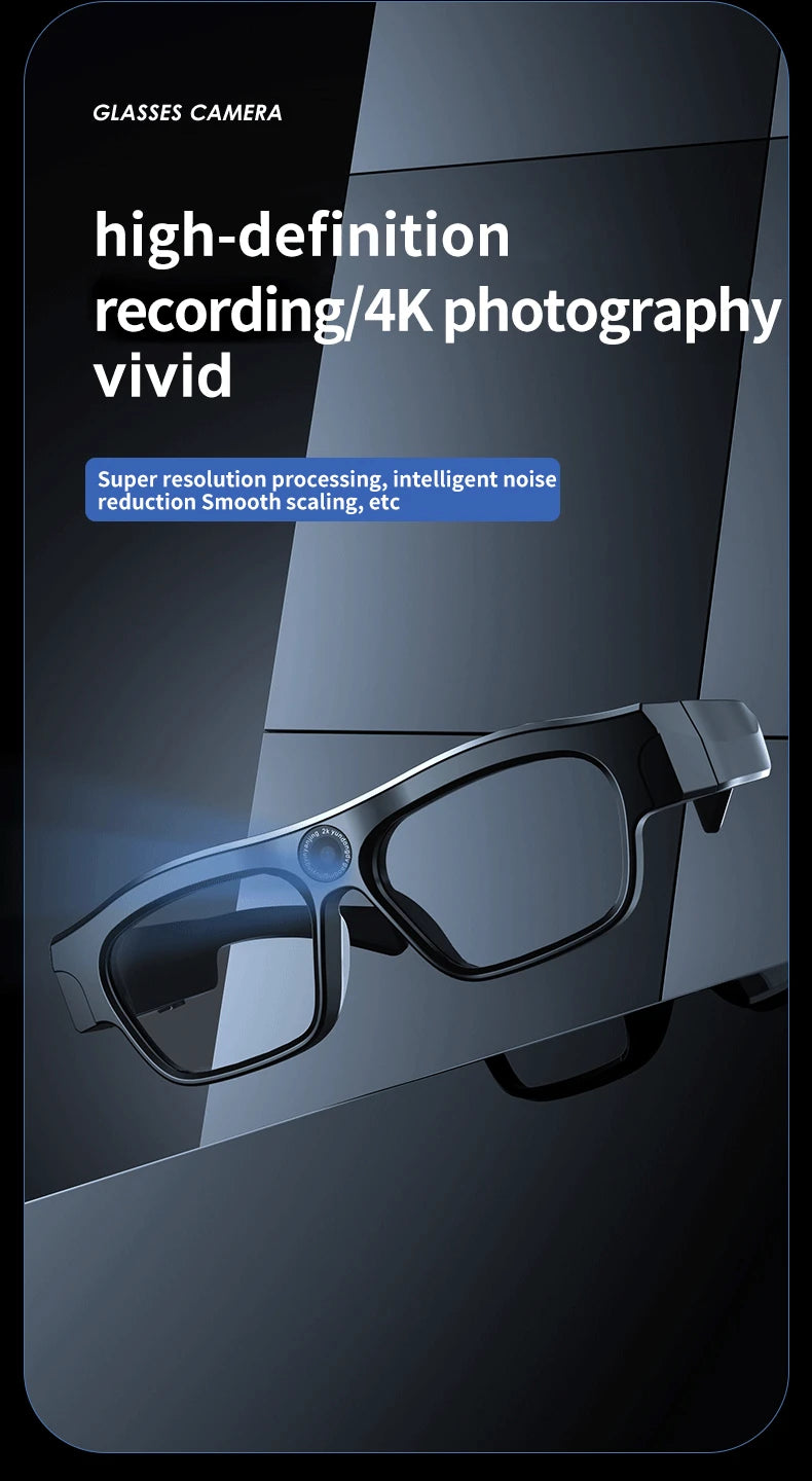 Smart Glasses With 4K Camera - Bluetooth Audio - Tidesmit 64G Tidesmit