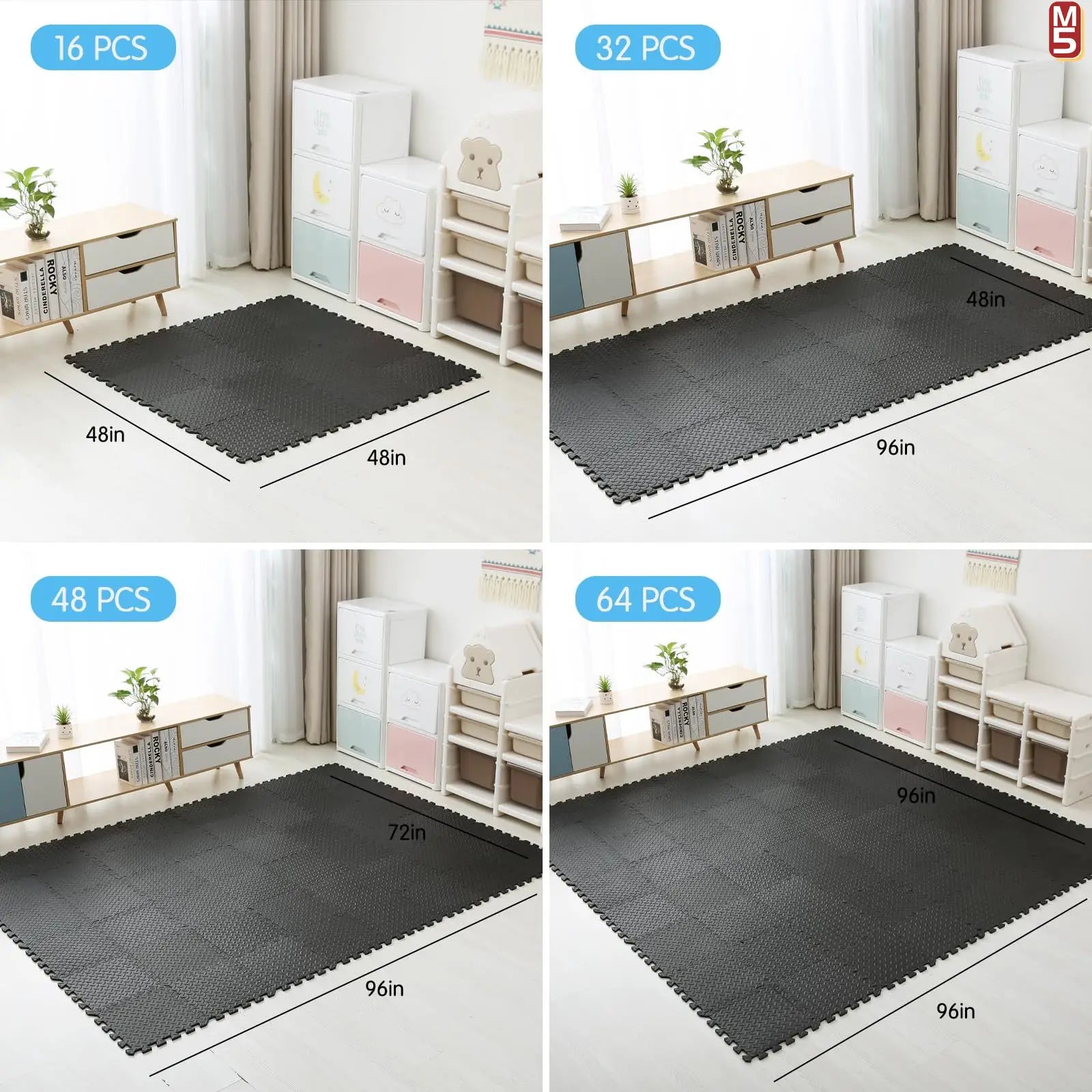 Massage Cushion Puzzle Mat - Non-Slip EVA Foam Exercise Tiles Massage Cushion Tidesmit