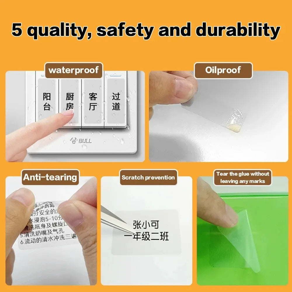 Transparent label paper durability features: waterproof, oilproof, tear-proof, scratch prevention