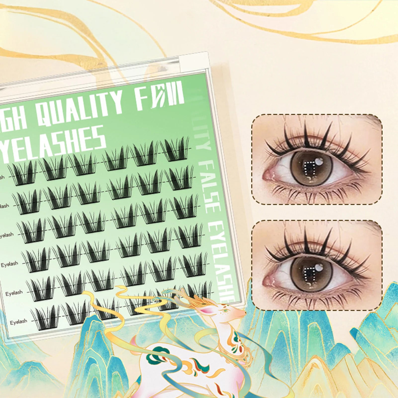 False Eyelashes Cluster Set for DIY Eye-Lifting Makeup | Tidesmit False Eyelashes Tidesmit