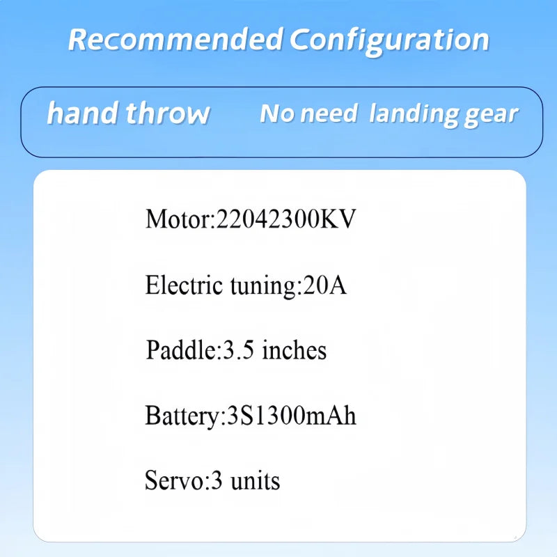 Tidesmit X8 Mini 800mm RC Glider Plane - Stable Beginner Electric Drone Tidesmit