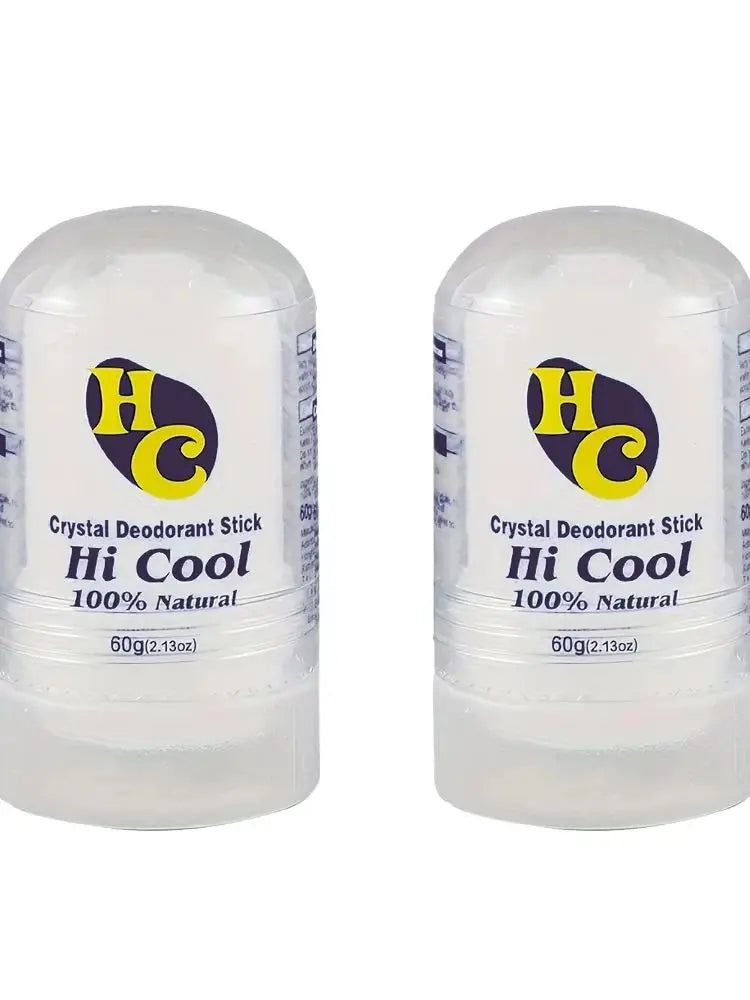 Tidesmit 2-piece set of natural alum crystal deodorant sticks for effective unscented odor control.