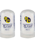 Tidesmit 2-piece set of natural alum crystal deodorant sticks for effective unscented odor control.