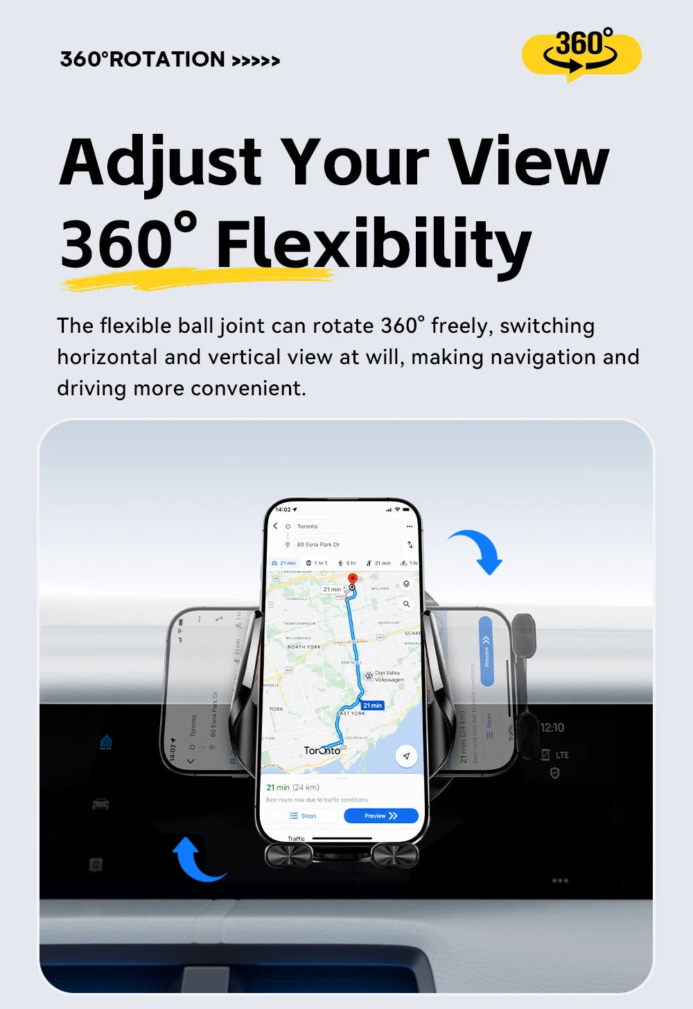 Magnetic Wireless Car Charger - MagSafe Compatible Fast Charging for iPhone Tidesmit