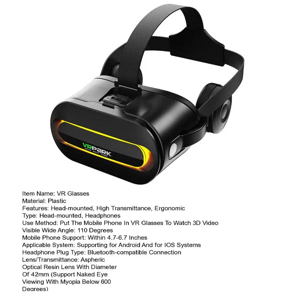 VR Headset for Smartphones: Immersive Smart Glasses with Spatial Audio Tidesmit