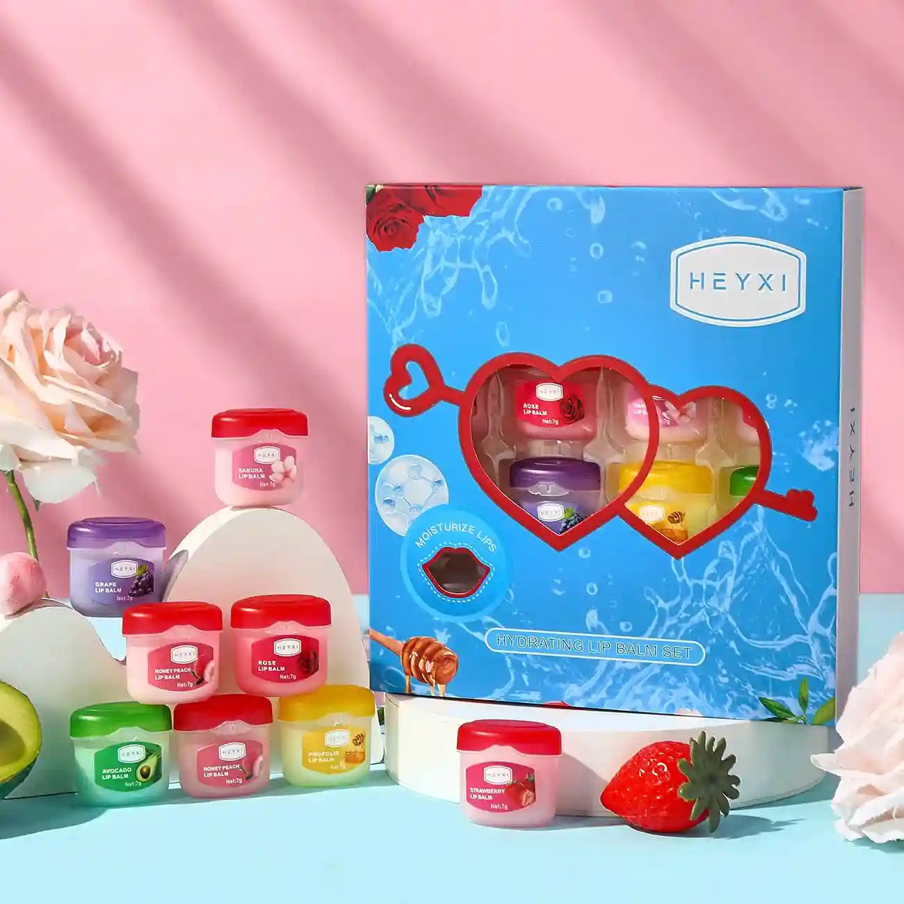 Fruit Lip Balm Set: 16pc Moisturizing Lip Care Kit for Dry Lips Lip Care Tidesmit