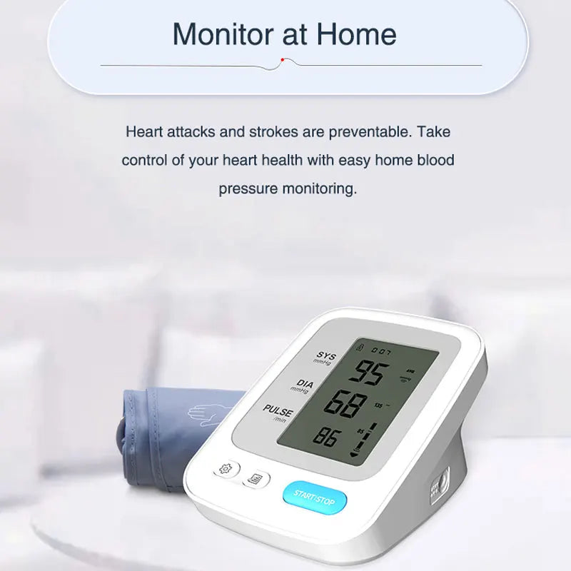 JianYouCare Portable Digital Upper Arm Blood Pressure Monitor Medical Tonometer Sphygmomanometer Heart Rate device Tensiometer
