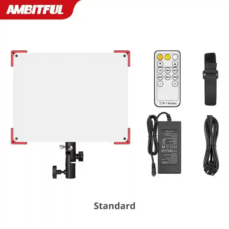 60W LED Video Light Panel | Adjustable Color Temperature Studio Kit Kit 1 Tidesmit