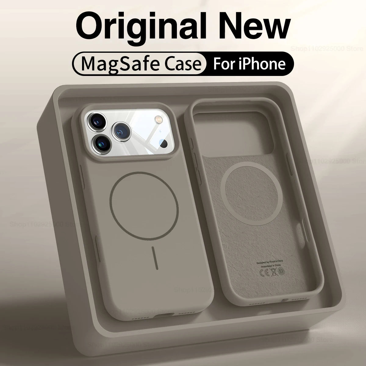 Magnetic Liquid Silicone Case for iPhone 16 Plus - Shock-Absorbing Cover Grey China Mainland Tidesmit