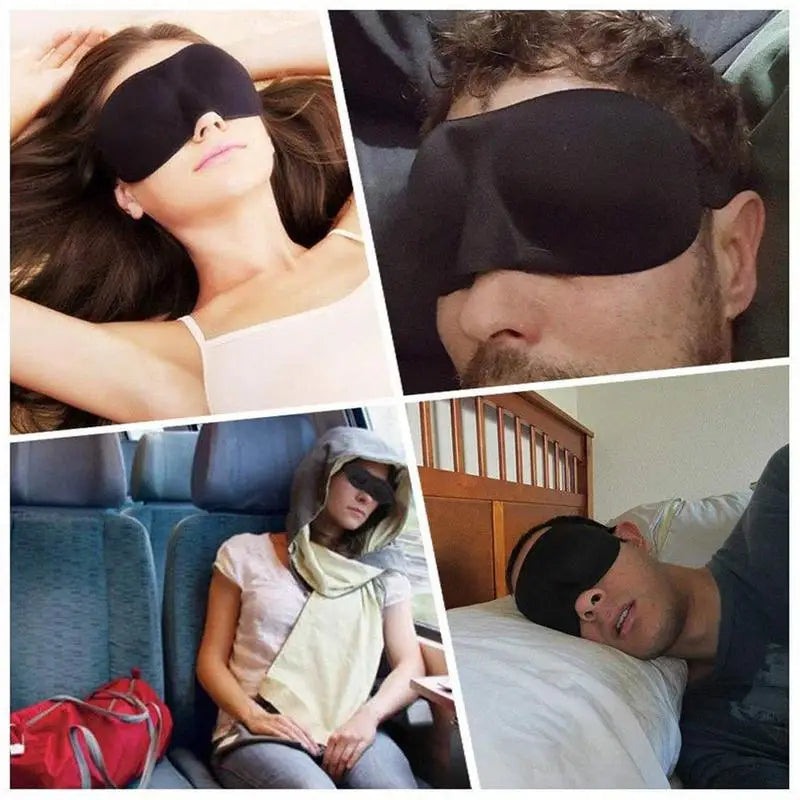 3D Smooth Natural Sleep Mask Fully Adjustable Shoulder Strap Unisex Essential for Travel Peaceful Sleep Blindfold Light Eyepatch