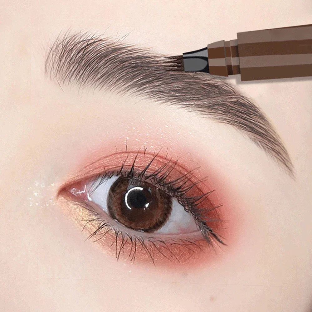 Four-Pronged Eyebrow Pencil - Smudge-Proof PMU Microblading Pen Permanent Makeup Machines Tidesmit