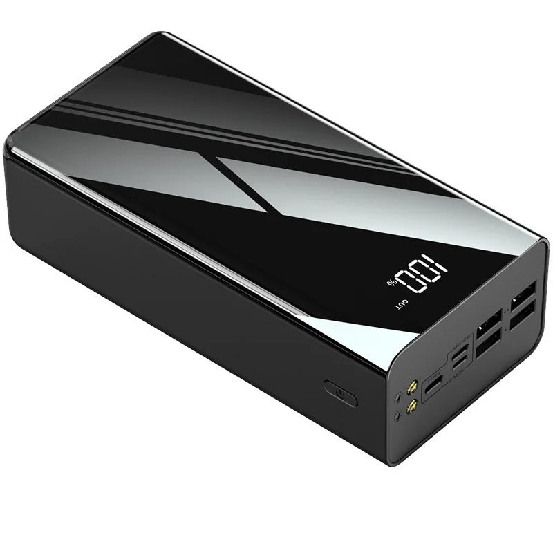 Portable Charger 100000mAh Power Bank with 4 USB Ports and PD black Tidesmit
